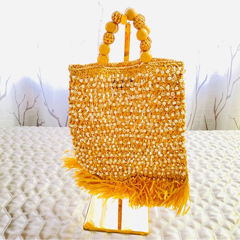 ZARA BRAIDED RHINESTONE BUCKET BAG - Picture 2 of 3